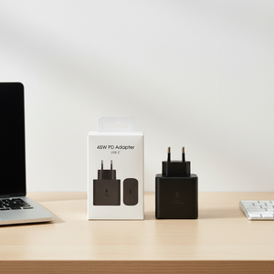 Super PD Type-<b>C</b> 45W Fast Charger with Eco-Friendly ABS/PC for US/EU/UK <b>Plugs</b> Laptop & Mobile Phone Camera Use - Product Image 4