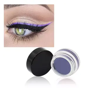 Makeup penuh warna hitam berkilau tahan air mata biru putih Eyeliner Gel krim membuat Logo Anda Eyeliner Gel