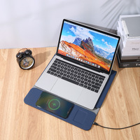 Tas pelindung komputer lipat bantalan Mouse, sarung Tablet kulit PU kantor, kustom, tas pelindung isi ulang daya nirkabel
