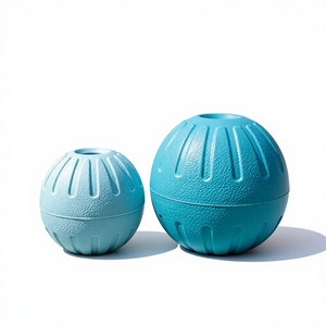 クラシックなエコフレンドリーで丈夫なEVA製犬用おもちゃ、中空ボール、歯磨き、インタラクティブな投げ遊び、毎日の使用、噛むおもちゃ、7-9CM - Product Image 1
