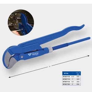 BRILLIANT TOOLS - BT067110 Pince à tuyaux décalés, coudée à 45 °-EAN 4042146870679 PIPEWORK WRENCHES - Product Image 2