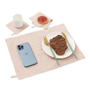 Fabric <b>Placemat</b> Set 4 Pieces <b>Rectangle</b> Flax Reusable Modern Style Table Mats For Home Picnic Western Dining - Product Image 2