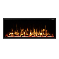 42 "50" 60 "72" 12 Couleurs Réaliste Flamme Décorative Cheminée Électrique Insert Chauffage 750w/1500w Mur Monté Bûches Télécommande