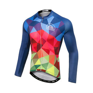 Camiseta de Ciclismo de manga larga lisa con logotipo personalizado, camiseta de ciclismo Premium para bicicleta de carretera Oem - Product Image 5