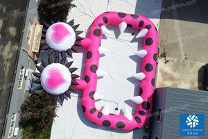 Aero 2024 yeni tasarım şişme büyük ağız çiçek canavar özelleştirilmiş ürünler açık olay interaktif dekorasyon şişme - Product Image 3