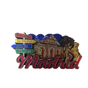 Madrid new arrival heart indicator foil wooden double-layers fridge magnet home decoration