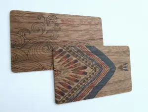 OEM Factory Customization Programmable Bamboo Wood Business Cards RFID ISO14443A Smart Wooden Card