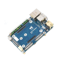 Carte d'extension pour module informatique Waveshare Raspberry Pi cm4, port réseau Gigabit/sortie 4K/interface caméra