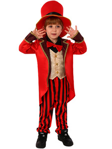 Costume d'Entraîneur d'Animaux pour Enfant Garçon Cosplay Costume Rouge de Performance de <span class=keywords><strong>Cirque</strong></span> avec Chapeau Halloween Carnaval Tenues de Jeu de Rôle Professionnelles - Product Image 2