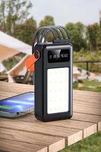 <span class=keywords><strong>Power</strong></span> <span class=keywords><strong>Bank</strong></span> de Alta Capacidade de <span class=keywords><strong>100000mAh</strong></span> para Uso em Grandes Acampamentos com Carregamento Rápido de 22.5W, Saída Dupla USB e Tipo-C, Entrada Micro USB e Tela LED - Product Image 5