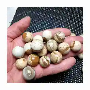 Semi Precous Stones 30mm Crystal Crafts Sphere Picture Jasper Ball Gemstone Crafts