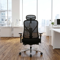 Chaise de bureau exécutive en maille avec fonctions réglables, siège de direction pivotant pour espace de travail commercial