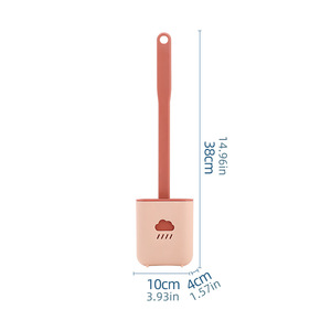 Toilet Brush With Base Rectangular Durable Easy To Clean For Bathroom Toilet Cleaning - Product Image 5