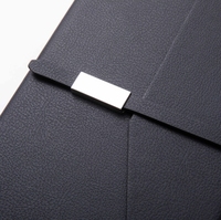 Nouvel ensemble de cahiers A5-coffret cadeau d'affaires bleu-ensemble d'écriture créative de bureau d'école-cadeau exquis-avec logo gravé dessus