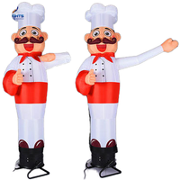Tube gonflable Oxford personnalisé Bienvenue Caractère ondulant Danseur du ciel Danseur d'air Chef Publicité Ventilateur intégré Couleur personnalisée