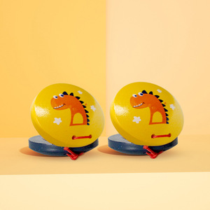 Instrumentos de percusión de madera al por mayor: Pandereta, maraca, castañuela, campanas de mano, juguete musical para la educación musical infantil - Product Image 6