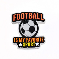 Breloques PVC Football pour Crocs, Ensemble de Breloques Personnalisées Maillot d'Équipe de Football, Décorations de Chaussures de Sport pour Sabots et Sandales