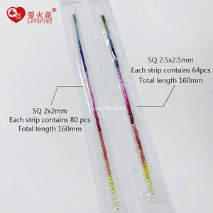 Batu Permata Multi Warna Korundum Sintetis untuk Pembuatan Gelang Tennis SQ Princess 2mm 3mm Batu untuk Anting Manik-Manik Grosir Lot - Product Image 1