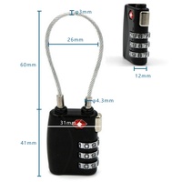 Tuya — cadenas à combinaison numérique TSA 719, câble personnalisé à 3 touches, Anti-vol, de voyage