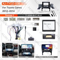 Ensemble complet pour Toyota Camry 2012-2014, écran central de 12,3 pouces, LHD/RHD, noir UV, avec cadre en plastique, câblage Canbus