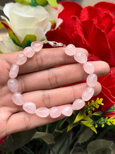 ชุดสร้อยข้อมือและสร้อยคอโรสควอตซ์บลอสซั่มฮาร์โมนี ประดับด้วยพลอยสีชมพูธรรมชาติ งานฝีมือสุดหรู เป็นของขวัญสำหรับผู้หญิงและเด็กผู้หญิง - Product Image 6