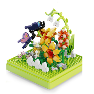 Qs Giá Rẻ Giá DIY Vườn Gạch Đặt Đồ Chơi 4 Phong Cách 593Pcs Trẻ Em Nhựa Xây Dựng Giáo Dục Khối Thiết Lập Đồ Chơi Cho Trẻ Em Quà Tặng - Product Image 1