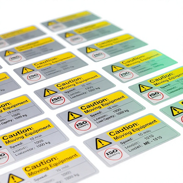 Custom Waterproof Matte Silver Adhesive Warning Label, Lithium Battery Safety Choking Hazard Sticker for Electronics & Machinery