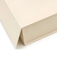 Boîte cadeau magnétique pliable personnalisée, emballage en papier beige, boîte à tiroir pour cosmétiques, bijoux, vente au détail