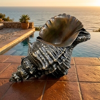 Sculpture de conque en bronze massif sur mesure - Art océanique classique personnalisé, fabriqué sur commande