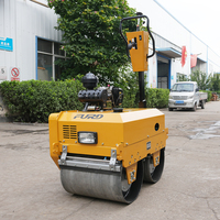 Mini-compacteur routier hydrostatique complet 550 kg, moteur essence EPA Euro 5 ou diesel, tambour lisse tandem, machine à pavage