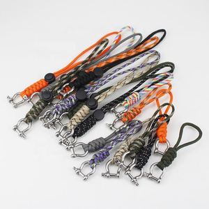 Hand Woven Airplane Buckle Customized Nylon Lanyards for Mobile Phone Necklace Seven Core Umbrella Rope <b>Camera</b> Hanging Rope - Product Image 1