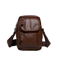 Nouveau Sac à Bandoulière/Sac Croisé Multifonctionnel pour Homme, Rangement Passeport et Carte d'Embarquement, Loisirs et Voyage, en PU et Polyester, Modèle 2026
