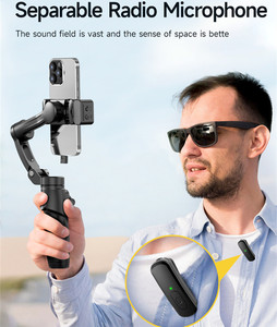 Estabilizador Antivibración con Seguimiento por IA M06, Barra Telescópica Integrada con Micrófono Inalámbrico para Grabación de Vlogs con Smartphone - Product Image 6