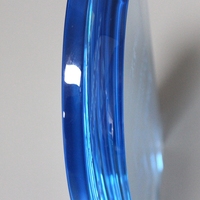 Trofeo de Acrílico Azul Claro con Forma de Arco Personalizado, Placa de Plexiglás de Cristal en Blanco para Premios, para Eventos de Reconocimiento Corporativo