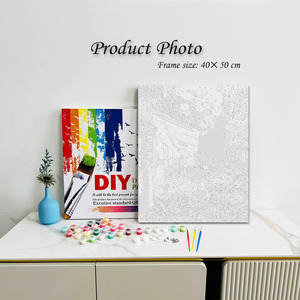 Peinture à l'huile DIY par numéros, thème Café de rue, sur toile, pour décoration murale et œuvre d'art à domicile - Product Image 2
