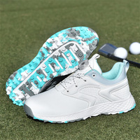 Chaussures de golf pour hommes et femmes baskets imperméables confortables bouton bouton lacets chaussures de golf d'extérieur antidérapantes