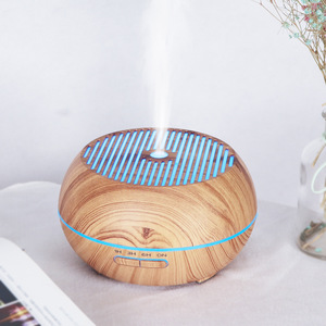 Wood Grain Aroma Diffuser 400Ml Usb Powered <b>Humidifier</b> With Timing Function For Home Office Use - Product Image 1