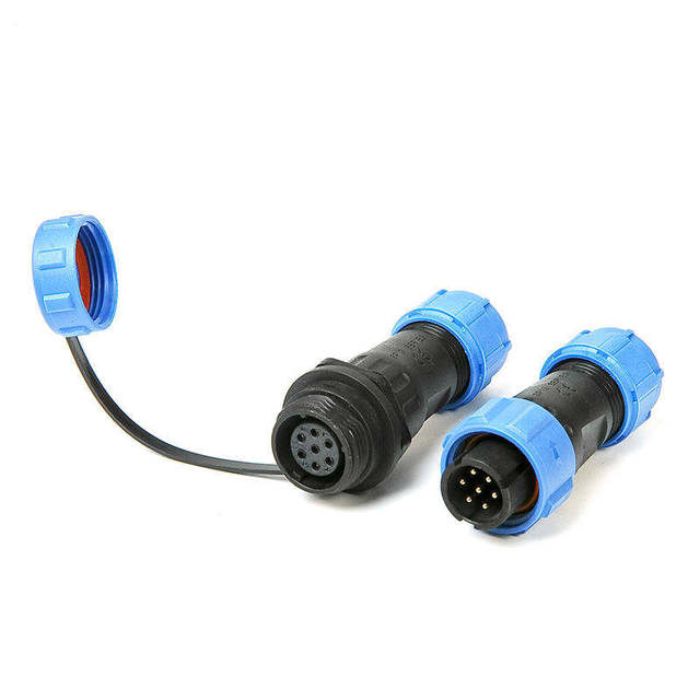 WZUMER IP68 Waterproof Connector Equivalent SP13 2 3 4 5 7 9 Pin Connector Threaded Coupling Connectors