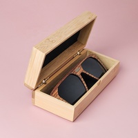 Lunettes de soleil en bois faites à la main étuis surdimensionnés unisexes étui de lunettes de soleil de grande taille
