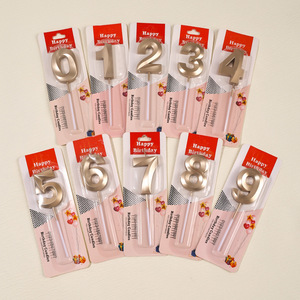 歌剧院数字生日蜡烛，金色和银色创意浪漫蛋糕装饰，适合派对周年纪念日 - Product Image 6
