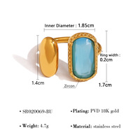 Nouveau Collier Bague Carrée Plaqué Or 18K pour Fille 2026, Zircon Multicolore Incrusté, Perle en Acier Inoxydable Tendance Transfrontalière