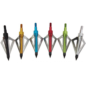 100 Hạt Bắn Cung <span class=keywords><strong>Arrowhead</strong></span> <span class=keywords><strong>3</strong></span> Lưỡi Săn Hình Dạng Broadheads Cho Bow Và Nỏ Phụ Kiện Chụp - Product Image 1