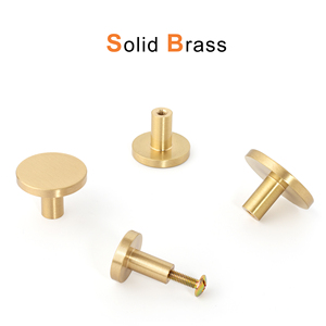 <strong>Door</strong> Handle Solid Brass Hardware Furniture Golden <strong>Knob</strong> and Pulls for Kitchen Bedroom Living Room Cabinets Nightstands Drawer - Product Image 3