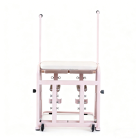 Chaise de Pilates Wunda, chaise d'équilibre, cadre rose, ressorts réglables, poignées, roues à pédales pour la maison, le studio, la salle de sport, l'entraînement