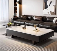 Nouveau modèle 2026 : Ensemble table basse et meuble TV de style minimaliste pour petits salons et chambres, table à thé sur pied avec tiroirs