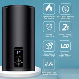 <span class=keywords><strong>Chauffe</strong></span>-<span class=keywords><strong>eau</strong></span> électrique vertical de <span class=keywords><strong>50L</strong></span> à économie d'énergie pour l'extérieur Stockage en plastique Chaudière chaude pour la salle de bain domestique RV Home Car - Product Image 4