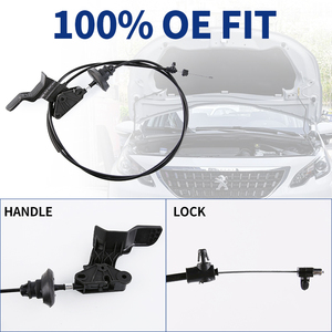 9804993280 9804578580 Cable del capó para <span class=keywords><strong>Peugeot</strong></span> <span class=keywords><strong>2008</strong></span> y Citroën, controlador manual de apertura del capó, cable de la cubierta del capó - Product Image 4
