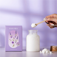 Bain de lait de lavande confortable et nourrissant pour la peau Soak moussant de sel de bain
