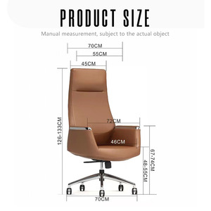 Leather <strong>Office</strong> <strong>Chair</strong> High-back Swivel Executive <strong>Chair</strong> with Metal Armrest Large Seat <strong>Heavy</strong> Duty Leather <strong>Chair</strong> <strong>for</strong> Manager - Product Image 6