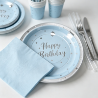 Service de table de fête d'anniversaire pour enfants de luxe Lanweier, en papier, style lapin et œuf, ensemble complet avec tous les accessoires, personnalisable